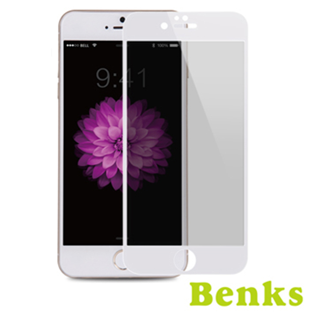 Benks KR+PRO Apple iPhone7專用 抗藍光鋼化滿版玻璃貼-白色