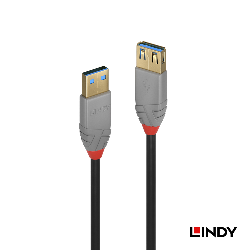 LINDY 林帝 ANTHRA USB3.0 Type-A 公 to A母 延長線 3m (36763)