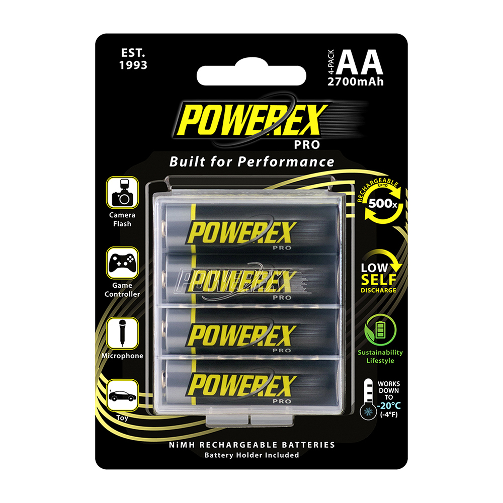 POWEREX 低自放電3號充電池PRO 2700mAh(4/卡)