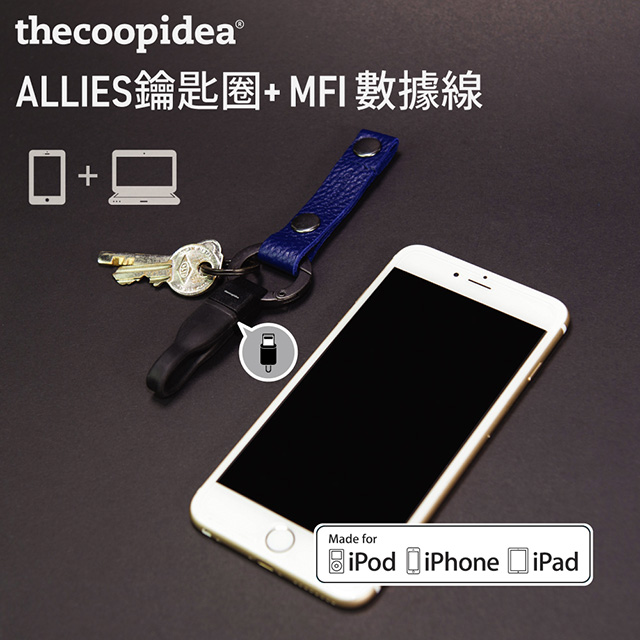thecoopidea Allies Key Ring MFI Cable-藍