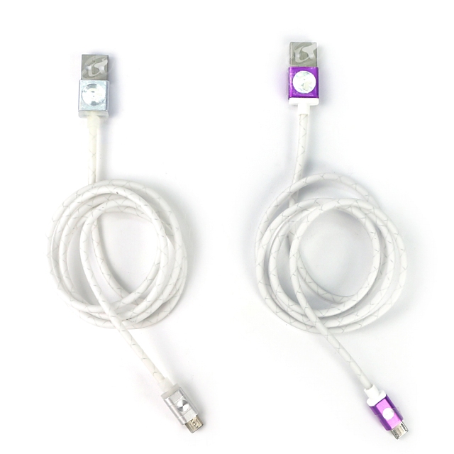 Glitter 閃亮徽章-Micro USB 100CM 果凍套高速充電傳輸線