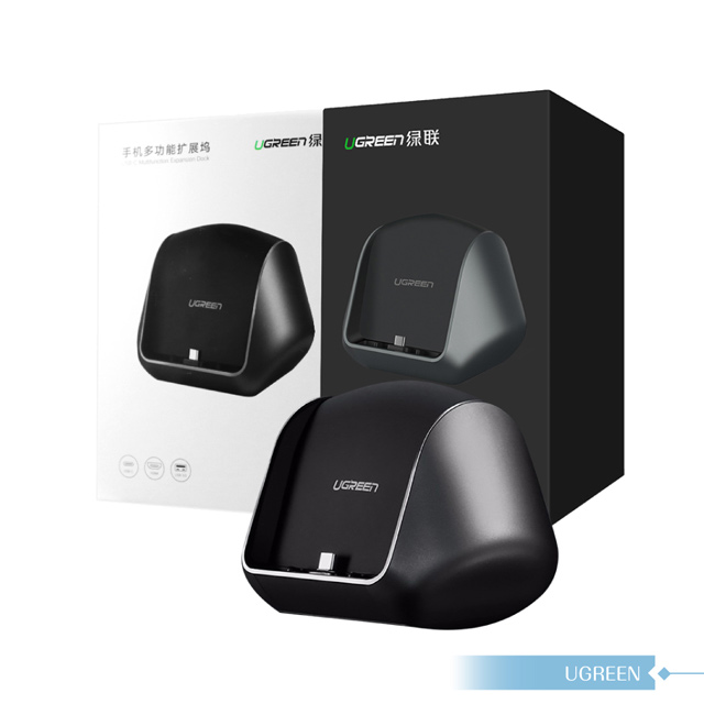 【UGREEN綠聯】USB-C 手機多功能擴充套件塢/ 行動工作站 HDMI+USB 3.0+USB-C (華為P30系列適用)