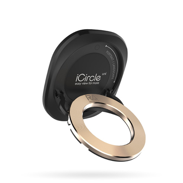 iCircle uni 多功能手機支架 - 黑色金環