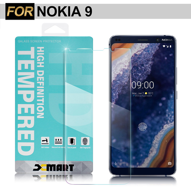 Xmart for Nokia 9 薄型 9H 玻璃保護貼-非滿版