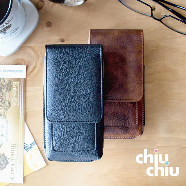 【CHIUCHIU】HTC U19e (6吋)復古質感犀牛紋雙卡層可夾式保護皮套