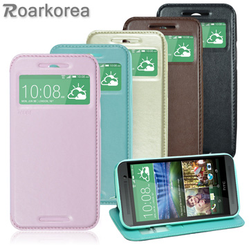 【Roarkorea】HTC ONE E8 開框隱藏磁扣式時尚翻頁質感皮套