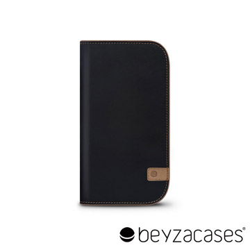 Beyzacases BZ05168 Natural Wallet iPhone 6 專用樸質雅緻皮夾護套 (雅痞黑褐)