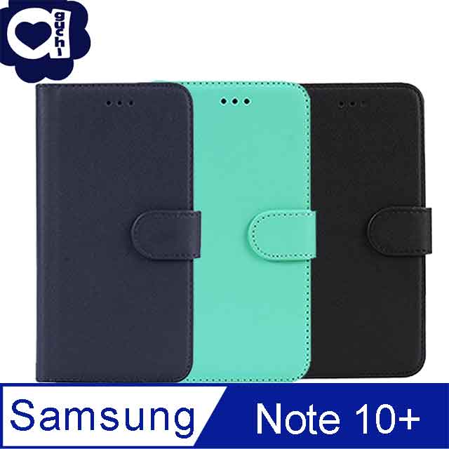 亞古奇 Samsung Galaxy Note 10+ 6.8吋 柔軟羊紋二合一可分離式兩用皮套 手機殼/保護套-藍綠黑