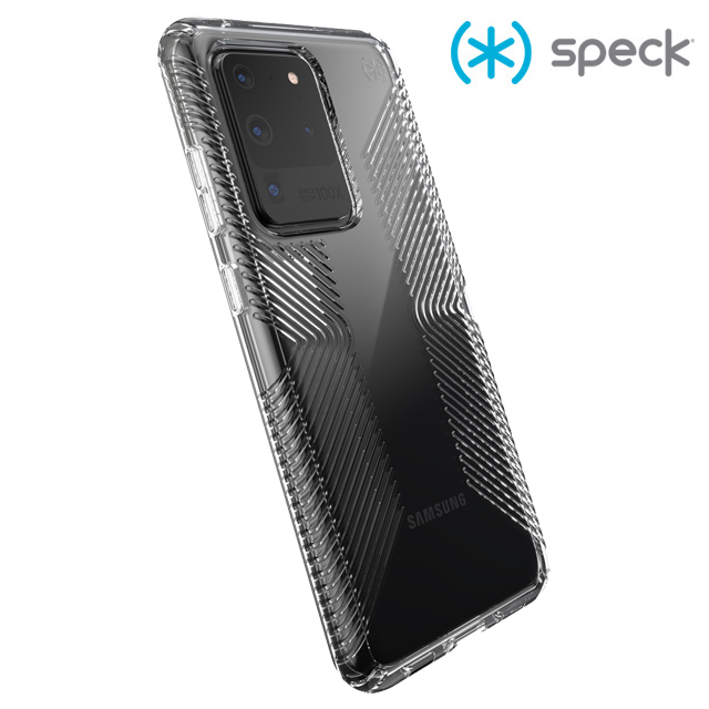 Speck Presidio Perfect-Clear Grips Samsung Galaxy S20 Ultra 抗菌透明防摔保護殼