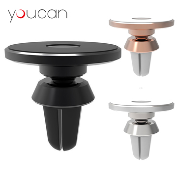 YOUCAN 升級版↗ 360度全方位旋轉 奈米微吸 冷氣口手機架 高質感鋁合金金屬材質 出風口車架