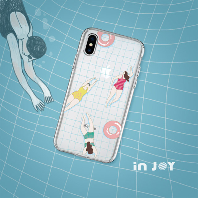 INJOY mall iPhone 6(s) 游泳時光透明 防摔手機殼 保護殼