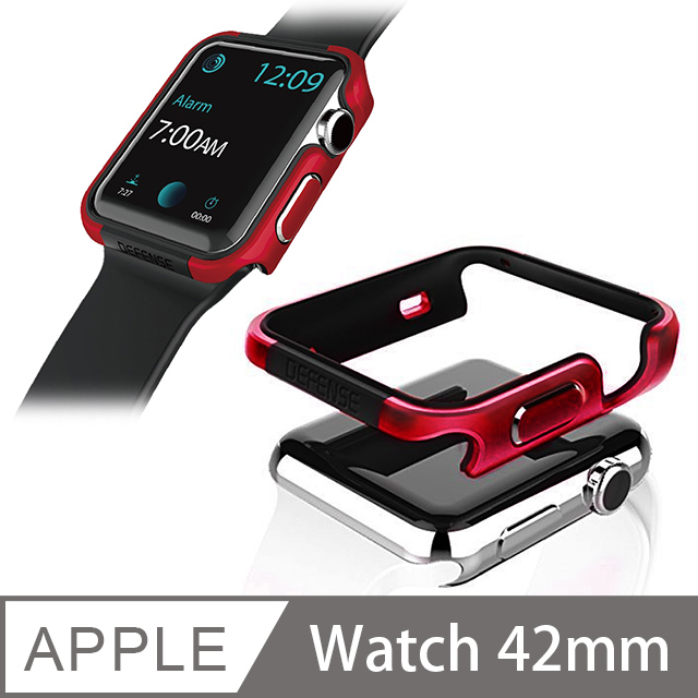 刀鋒Edge系列 Apple Watch 42mm 鋁合金雙料保護殼 保護邊框(野性紅)