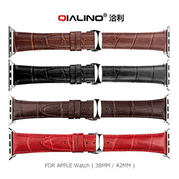 QIALINO 洽利 Apple Watch (42mm) 經典真皮錶帶