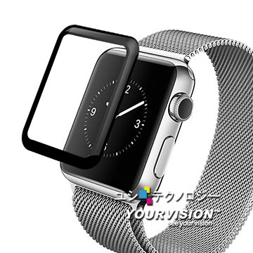 嚴選奇機膜 升級版 Apple Watch series 1,2,3 全螢幕滿版 3D曲面 鋼化玻璃膜 9H