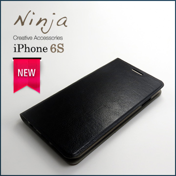 【東京御用Ninja】Apple iPhone 6S（4.7吋）經典瘋馬紋保護皮套（黑色）