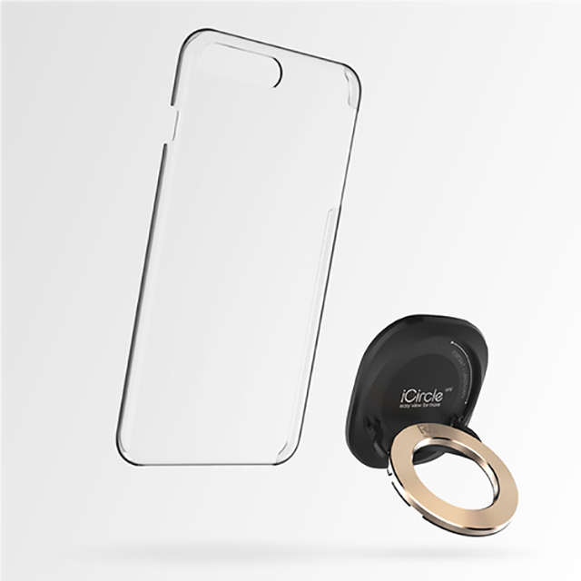 【Rolling Ave.】iCircle Uni iPhone 7 多功能支架保護殼 - 黑色金環
