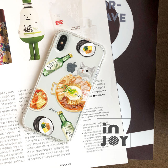 INJOY mall iPhone 7 / 8 Plus 部隊貓吃泡菜防摔耐震亮面手機殼 保護殼