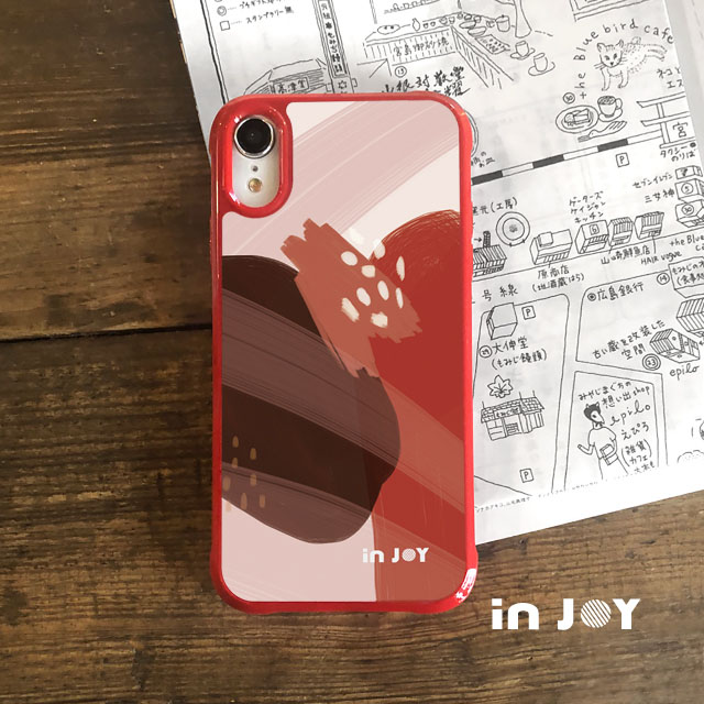 INJOY mall iPhone 7 / 8 熱情莓果幾何色塊 耐撞擊邊框手機殼