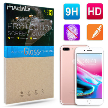 MADALY for Apple iPhone 8 Plus 5.5吋 防油疏水抗指紋 9H 鋼化玻璃保護貼
