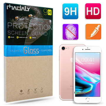 MADALY for Apple iPhone 8 4.7吋 防油疏水抗指紋 9H 鋼化玻璃保護貼