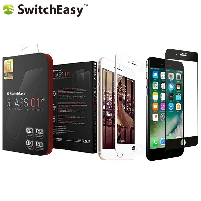SwitchEasy Glass 01 iPhone 8/7 3D滿版鋼化玻璃貼