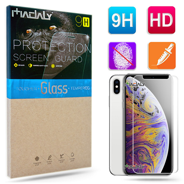 MADALY for Apple iPhone Xs 5.8吋 防油疏水抗指紋 9H 鋼化玻璃保護貼