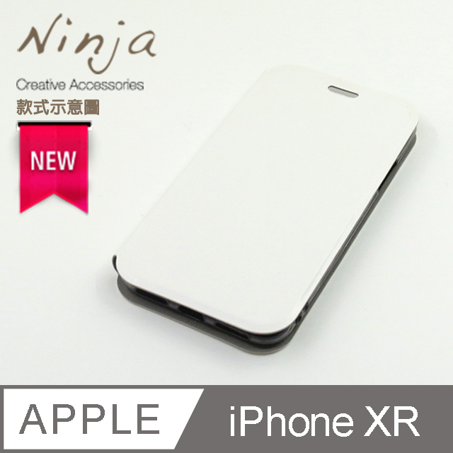 【東京御用Ninja】Apple iPhone XR (6.1吋)經典瘋馬紋保護皮套(白色)