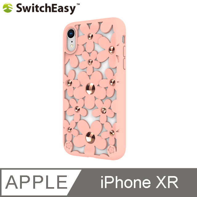 SwitchEasy Fleur iPhone XR 3D花朵吸震防摔保護殼-粉色