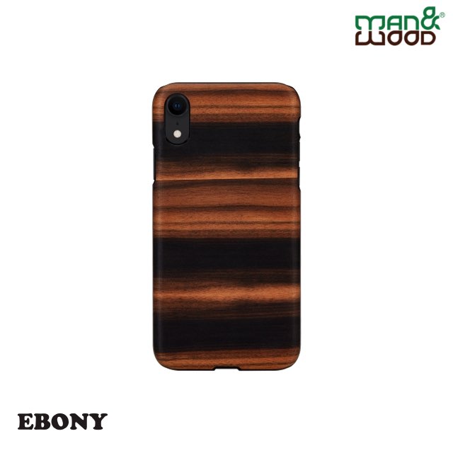 Man&Wood iPhone XR 經典原木 造型保護殼-檀木 Ebony