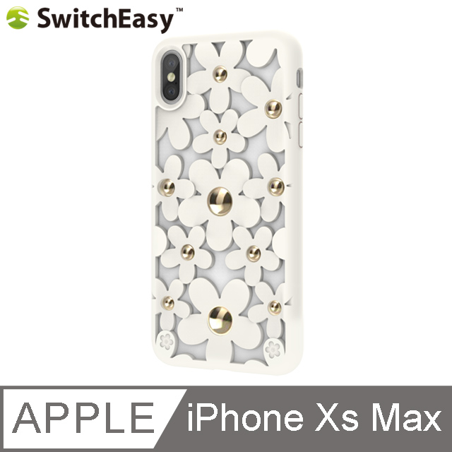 SwitchEasy Fleur iPhone Xs Max 3D花朵吸震防摔保護殼-米白色