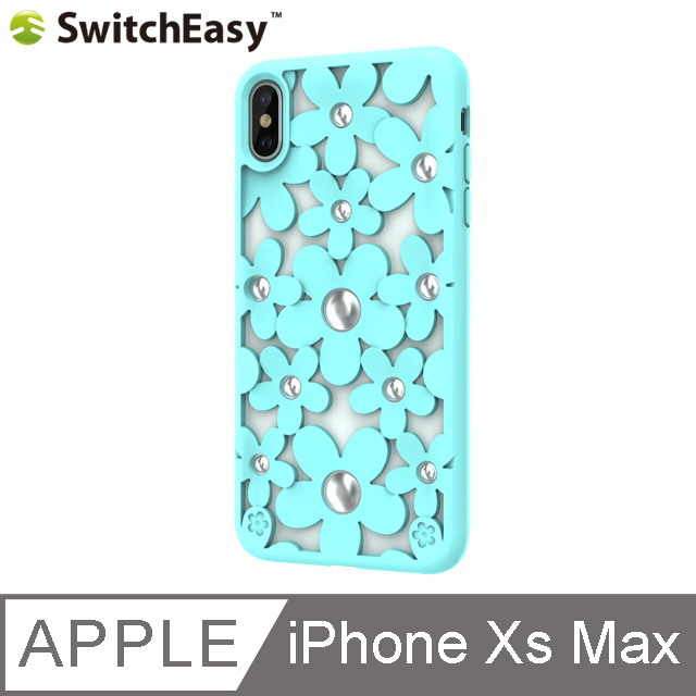 SwitchEasy Fleur iPhone Xs Max 3D花朵吸震防摔保護殼-薄荷綠