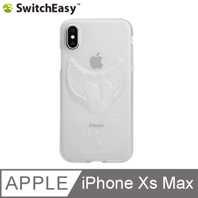 SwitchEasy Monsters iPhone Xs Max 3D笑臉怪獸保護殼-透明幽靈