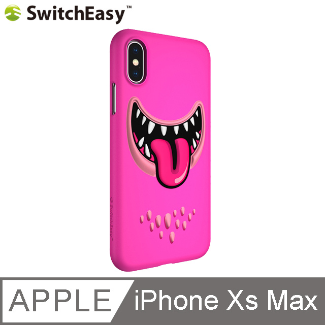 SwitchEasy Monsters iPhone Xs Max 3D笑臉怪獸保護殼-粉皮