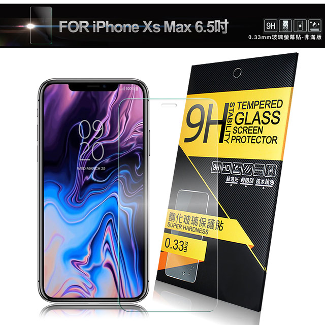 NISDA for iPhone Xs Max 6.5吋 鋼化 9H 玻璃螢幕保護貼-非滿版
