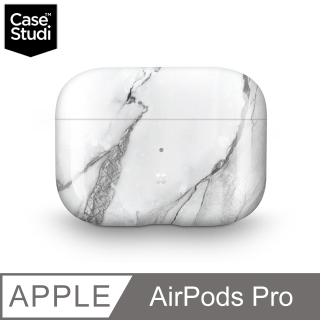 CaseStudi Prismart AirPods Pro 充電盒保護殼-白色大理石