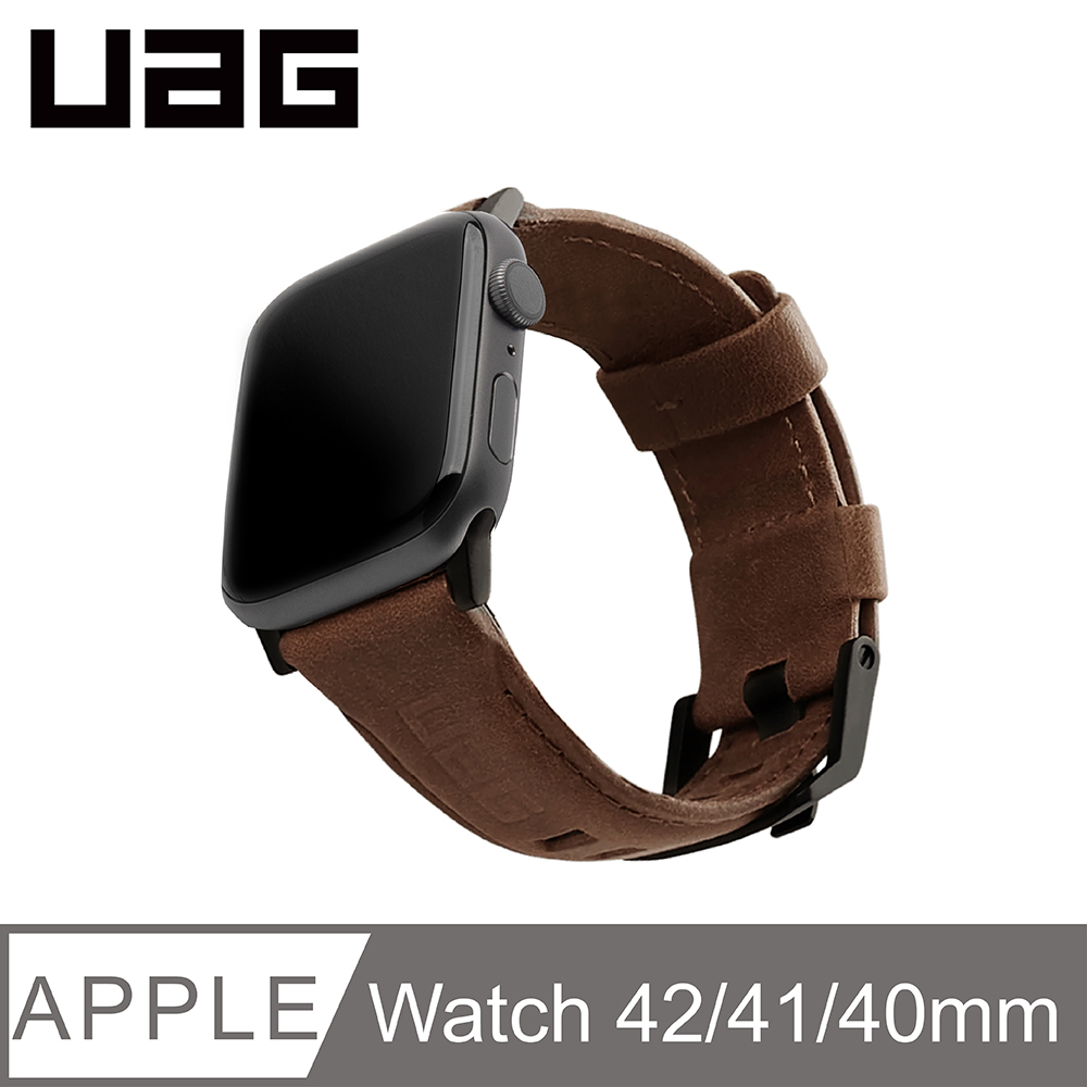 UAG Apple Watch 38/40mm 皮革錶帶-棕