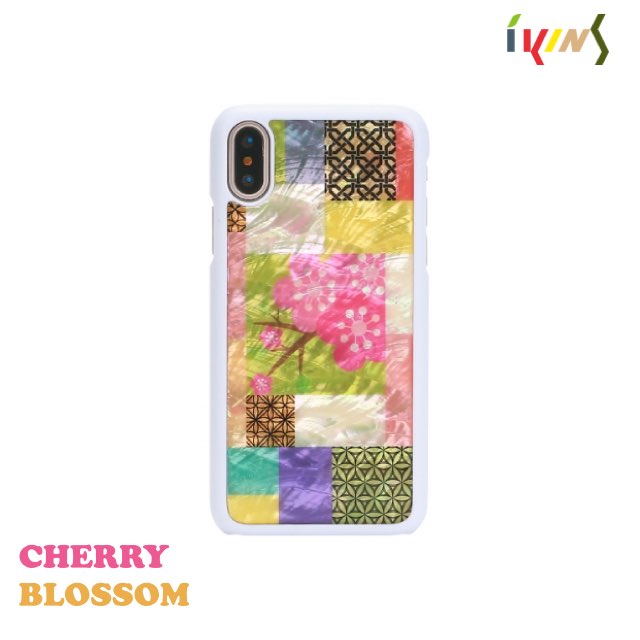 Man&Wood iPhone XS / X 天然貝殼 造型保護殼-櫻花綻放 Cherry Blossom