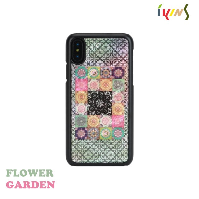 Man&Wood iPhone XS / X 天然貝殼 造型保護殼- 圖騰花園 Flower Garden