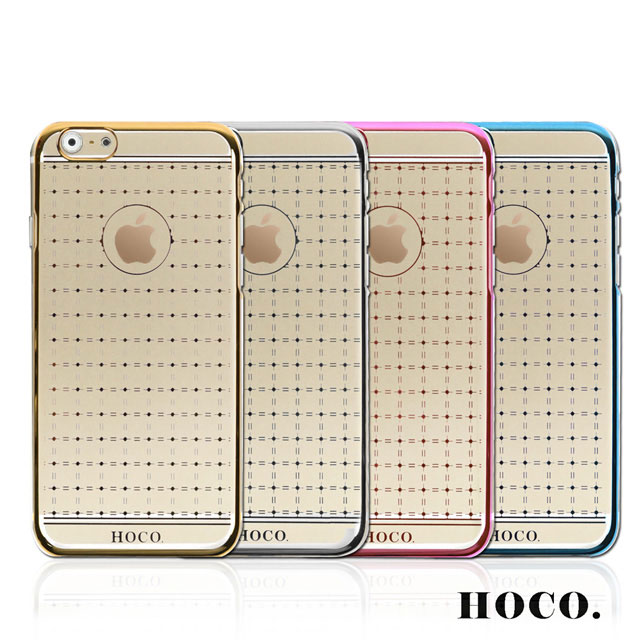 【HOCO】Apple iPhone 6 透明時尚格紋電鍍保護殼