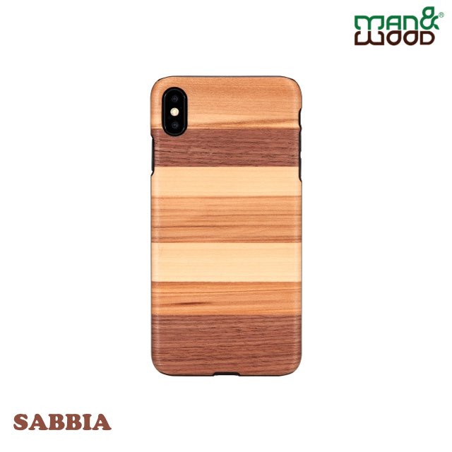 Man&Wood iPhone XS / X 經典原木 造型保護殼-薩比亞 Sabbia