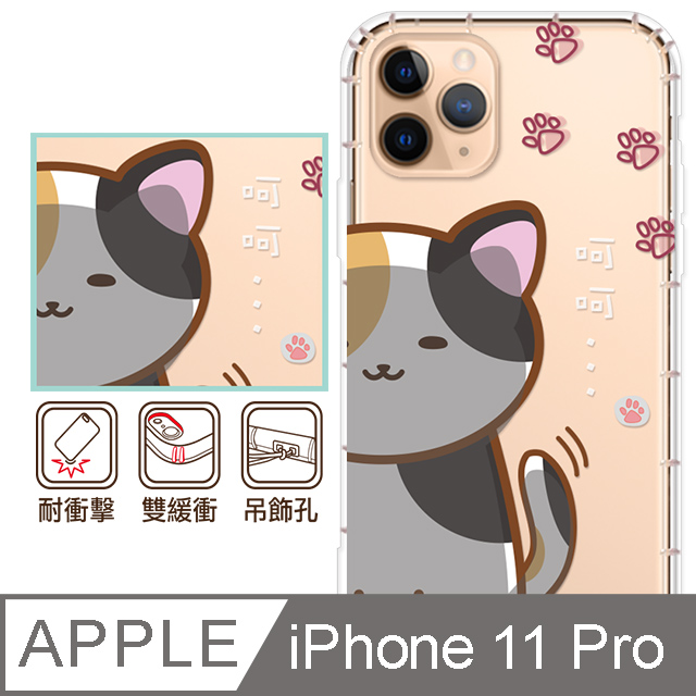 反骨創意 APPLE iPhone 11 Pro 5.8吋 彩繪防摔手機殼 Q貓幫系列-花主兒
