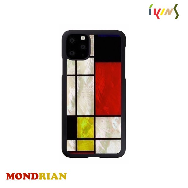 Man&Wood iPhone 11 Pro Max 天然貝殼 造型保護殼-蒙德里安風 Mondrian