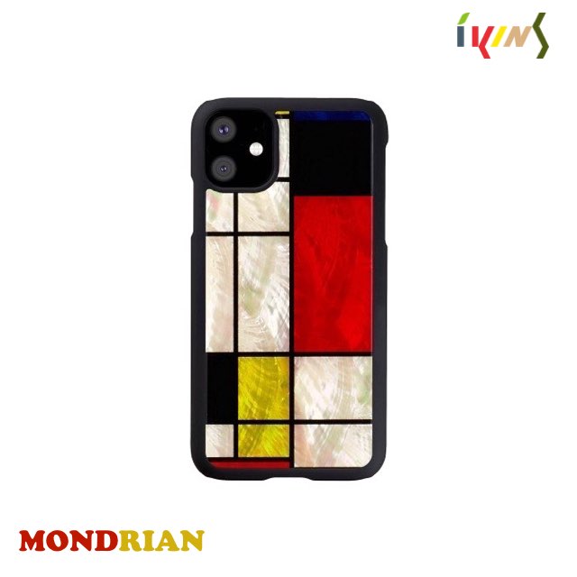 Man&Wood iPhone 11天然貝殼 造型保護殼-蒙德里安風 Mondrian