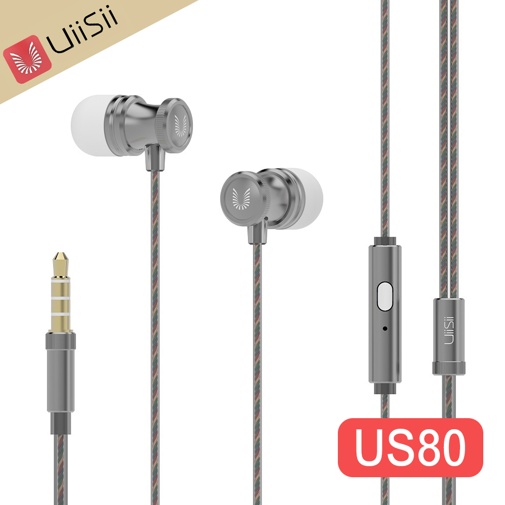 UiiSii US80 N°5香水線材入耳式線控耳機(灰色)