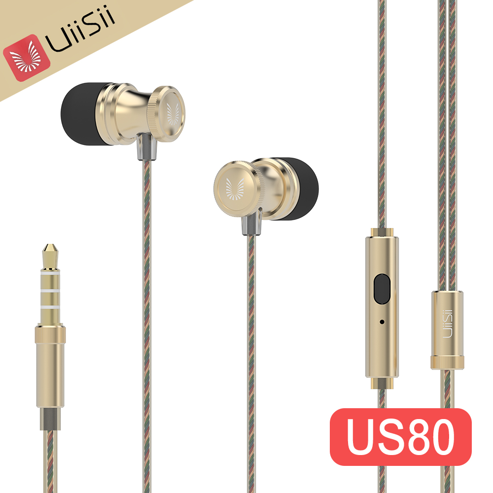 UiiSii US80 N°5香水線材入耳式線控耳機(金色)