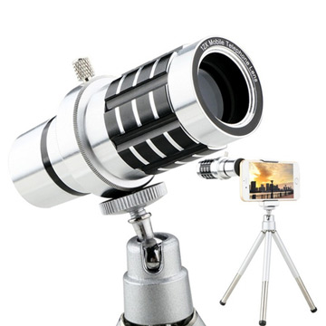 12倍長焦單筒望遠鏡頭附三腳立架(能夾於手機使用)
