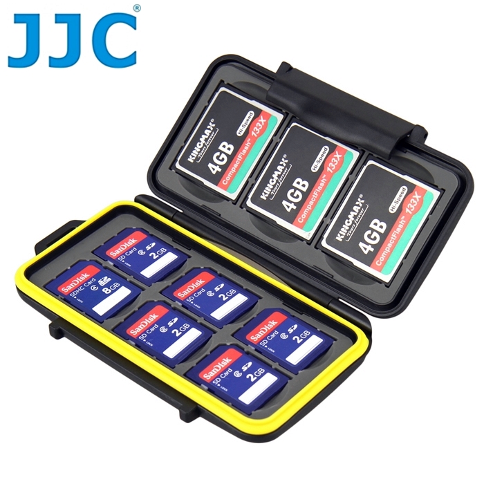 JJC記憶卡收納盒儲存盒適6張SD.3張CF共９張卡,MC-SD6CF3