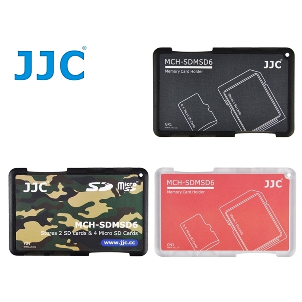 JJC超薄名片型記憶卡收納盒MCH-SDMSD6系列 適放2張SD和4張Micro SD卡共6張