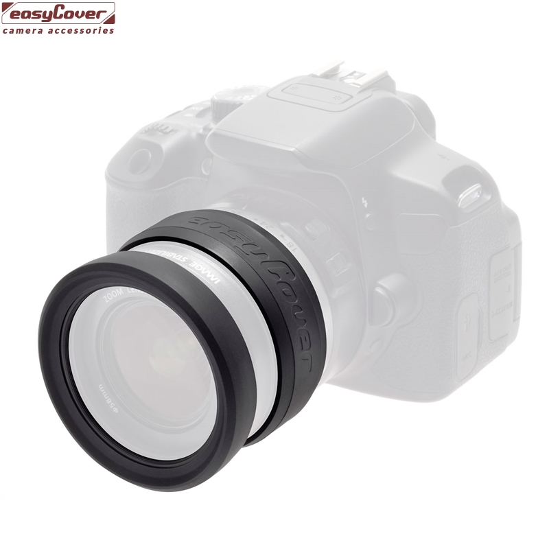 easyCover彈性抗撞刮矽膠鏡頭保護套Lens Rim 62mm