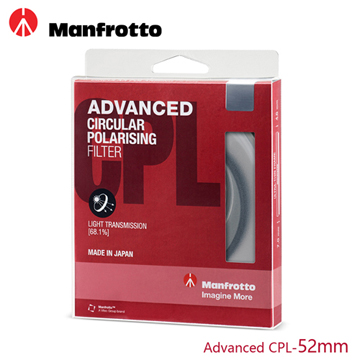 Manfrotto 52mm CPL鏡 Advanced濾鏡系列